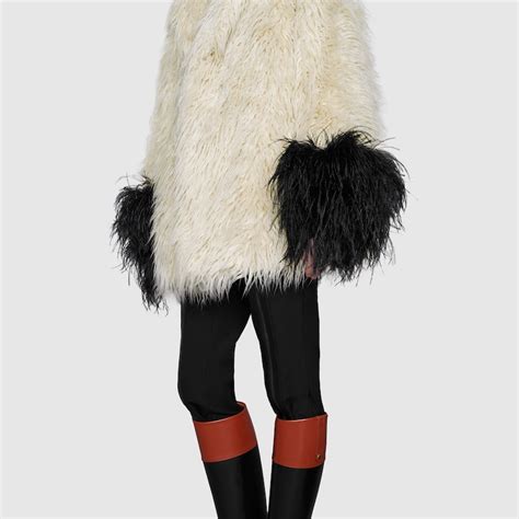 gucci feather coat|Gucci coat price.